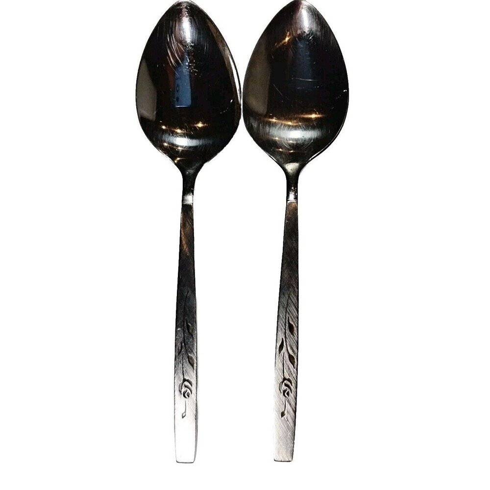Oneida Oneidacraft Deluxe Lasting Rose 29 Forks Knives Spoons Stainless Flatware - Picture 8 of 15
